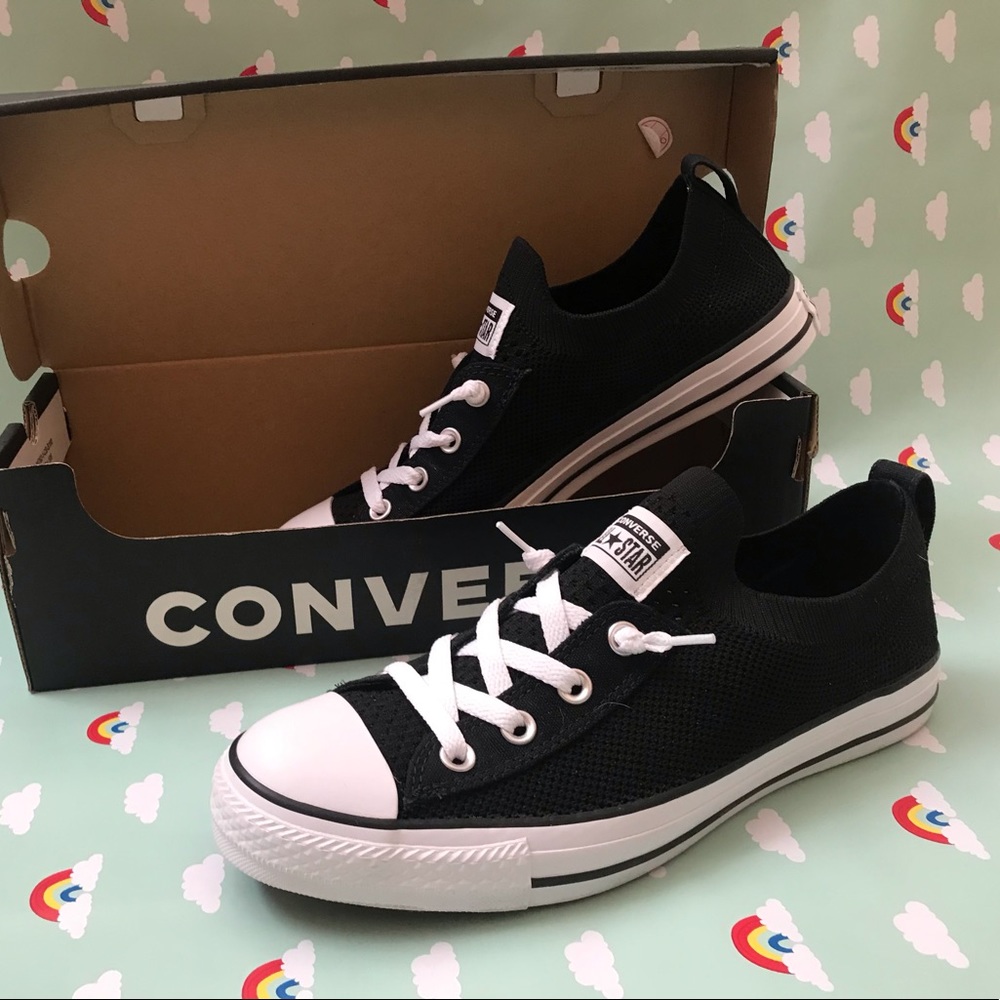 Black converse stretch slip on. New in box